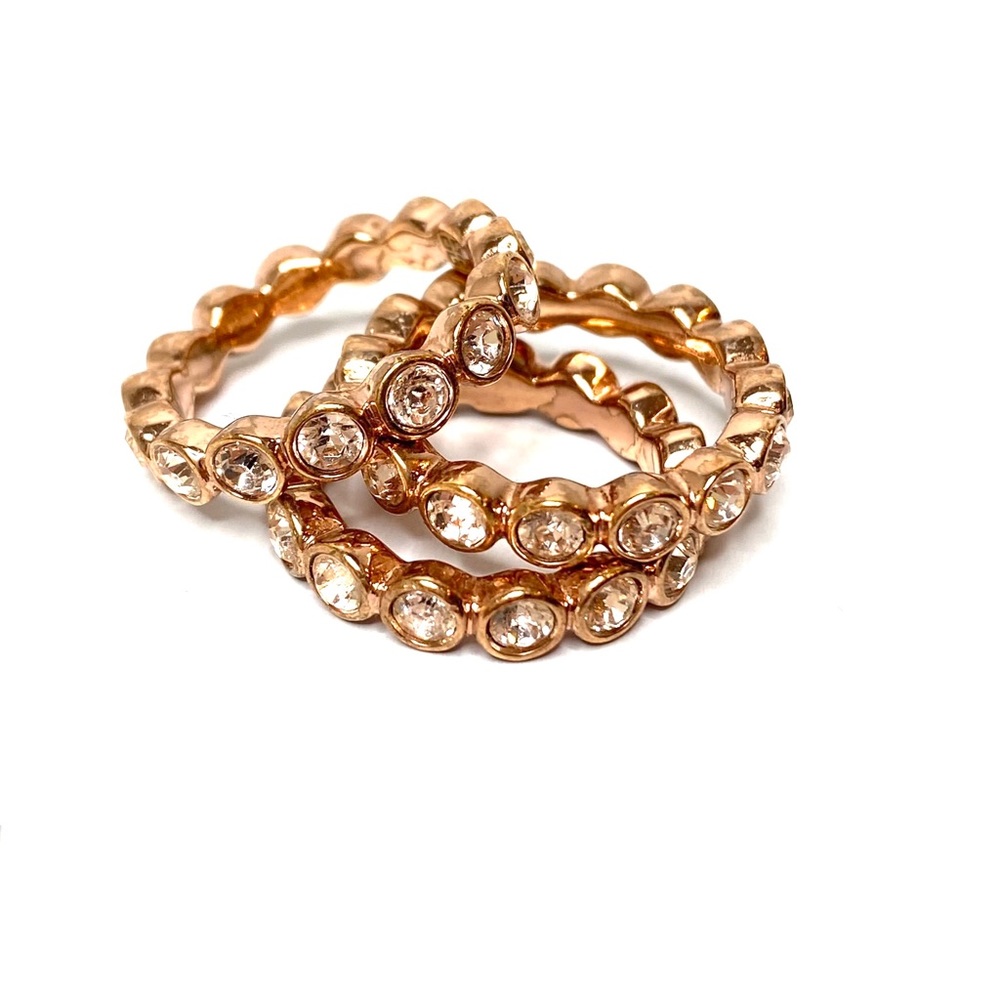 GIVENCHY Rose Gold Stackable Set of 3 Rings